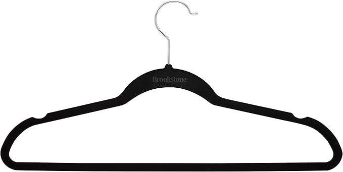 BROOKSTONE [25 Pack] Velvet Hangers, [Non-Slip] 360° Swivel Hook, Lightweight & Slim, Strong & Durable, Space Saving Design, Heavy Duty, Won’t Stain Fabric