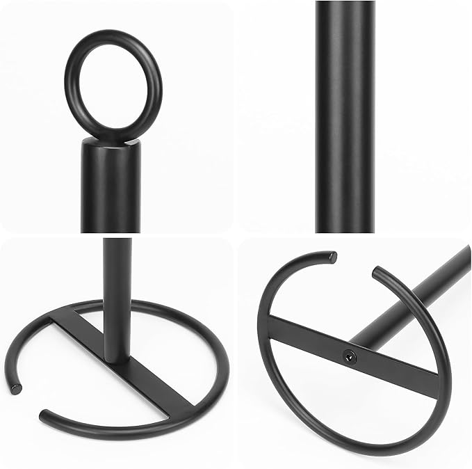 NearMoon Bath Toilet Paper Holder Stand, Freestanding Tissue Paper Storage with Reserve, Space Toilet 4 Rolls Holder for Bathroom/Kitchen Countertop-All Metal (2 Pack, Matte Black)