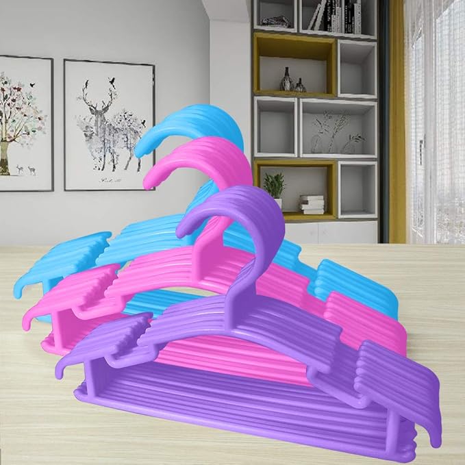 GoodtoU 60Pack Baby Clothes Hangers for Closet Plastic Small Kids Hangers Childrens Nursery Hangers Infant