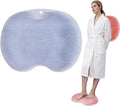Silicone Massage Bath Mat, Shower Foot Scrubber Mat, Back Exfoliating Bath Pad for Shower, Non-Slip Suction Cups, Wall Mounted (Blue)