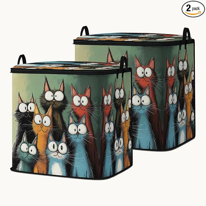 2pcs closet organizers and storage under bed,clothing blanket sweater sheet bedding comforter duvet quilt pillow toy storage bags with lids,dorm room essentials for containers 95L