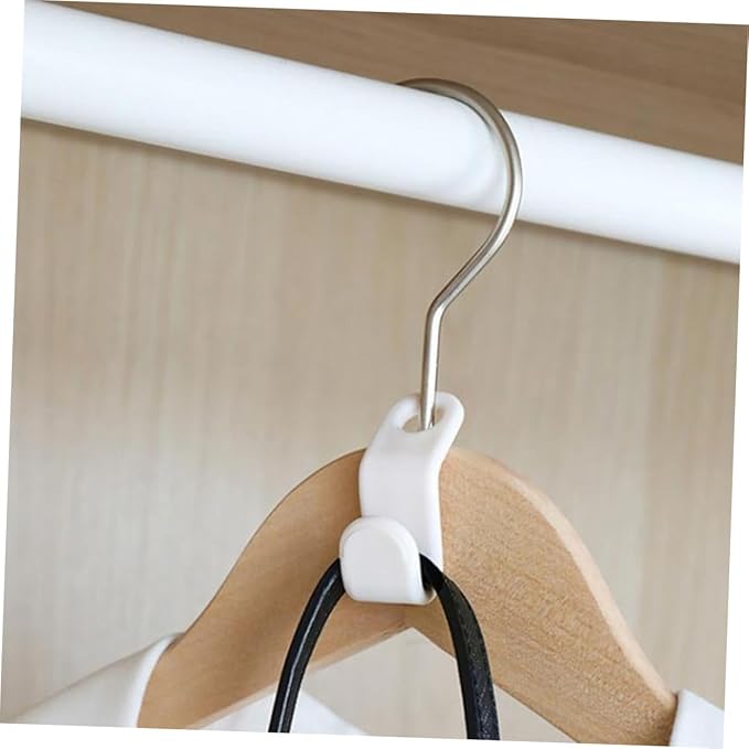 Ciieeo 120pcs Non Slip Connection Hooks for Wardrobe Organizing Space Saving Hanger Connectors Easy to Install Clothes Connector for Efficient Closet Storage