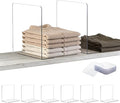 slderzgu Upgraded and Thickened Closet Shelf Organizers and Storage Purse Organizer for Closet 6-Pack Clear Acrylic Shelf Dividers for Clutches Clothes Towel Adjustable Space