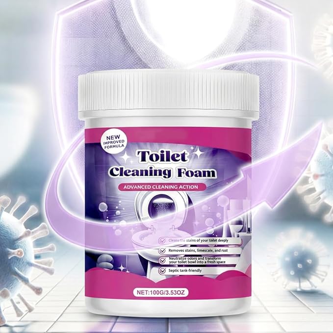 2026 New Toilet Bowl Cleaner, Toilet Cleaning Foam, Power Foaming Toilets Clean, Clean Foam Cleaner, Touch Free Foaming Powder – Bathroom Cleaning Powder (1PCS)