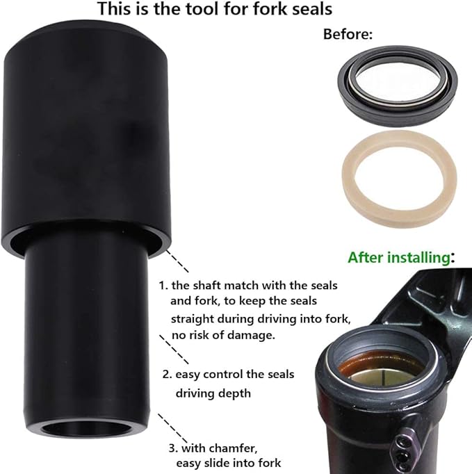 38mm Dust Seal Installation Tool Dust Wiper Guide Driver Compatible for Fox 38 Rockshox Domain Zeb Fork