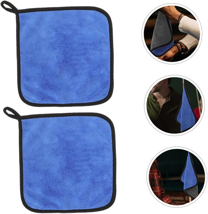 Pool Cue Cleaner Coral Fleece Microfiber Cleaning Cloth for Billiard Cue Maintenance 9.84X9.84 Inches Billiards Accessories and Equipment