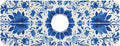 Kitchen Sink Splash Guard 1 PC 14.7 Inch Sink Faucet Mat Splash Guard for Bathroom Countertop Water Absorbent Foldable Cuttable Soft Washable Floral Blue and White Tile