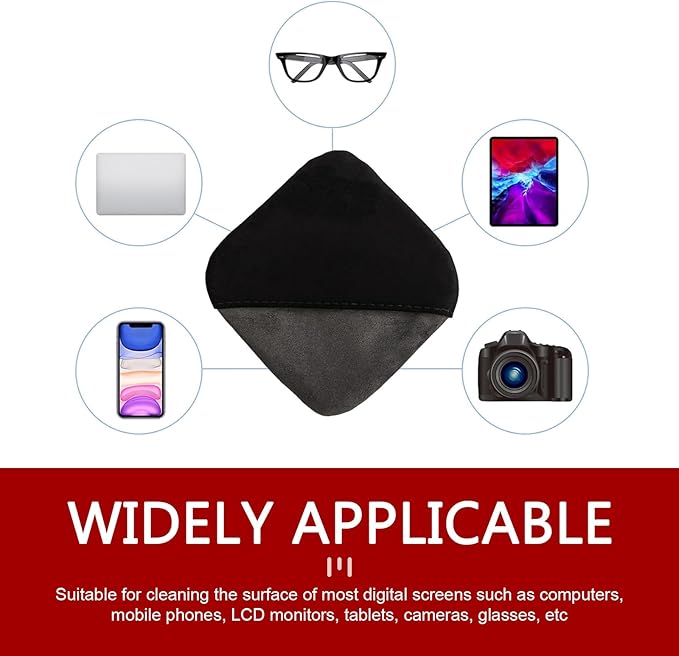 Car Screen Cleaner, Square Microfiber Screen Cleaning Cloth, Foldable Auto Screen Cleaning Pad, Touch Screen Cleaner Cloth for Vehicle Dashboard LCD Display, Car Interior Cleaning Wipes