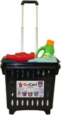 dbest products GoCart, Black Grocery Cart Shopping Laundry Basket on Wheels