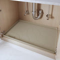 Heavy Duty Silicone Under Sink Mats for Kitchen Waterproof 31" x 19", Extra Thick Under Sink Rubber Mat Drip Tray, Raised Edge Under Sink Liner,Prevent Drips, Leaks, Spills,Brown