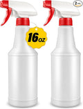 DIYSELF Spray Bottle 2 Pack Plastic Spray Bottles for Cleaning, 16oz/500ml Empty Spray Bottles for Liquids, Heavy Duty Spray Bottle for Plants, Pets, Alcohol, Leak-Proof Squirt Bottles for Lab Reagent
