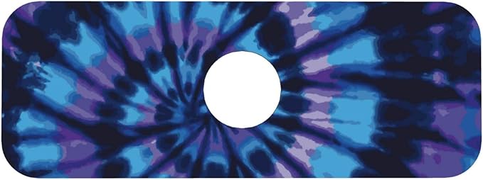 Tie Dye Blue Purple 15" X 5.5" Kitchen Sink Splash Guard Faucet Faucet Guard Draining Mat Sink Splash Guard Faucet Kitchen Bathroom