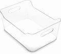 BINO Plastic Storage Basket, Large | Multi-Use Storage Basket | Rectangular Cabinet Organizer | Baskets for Organizing with Handles | Home & Office Organization & Container Storage