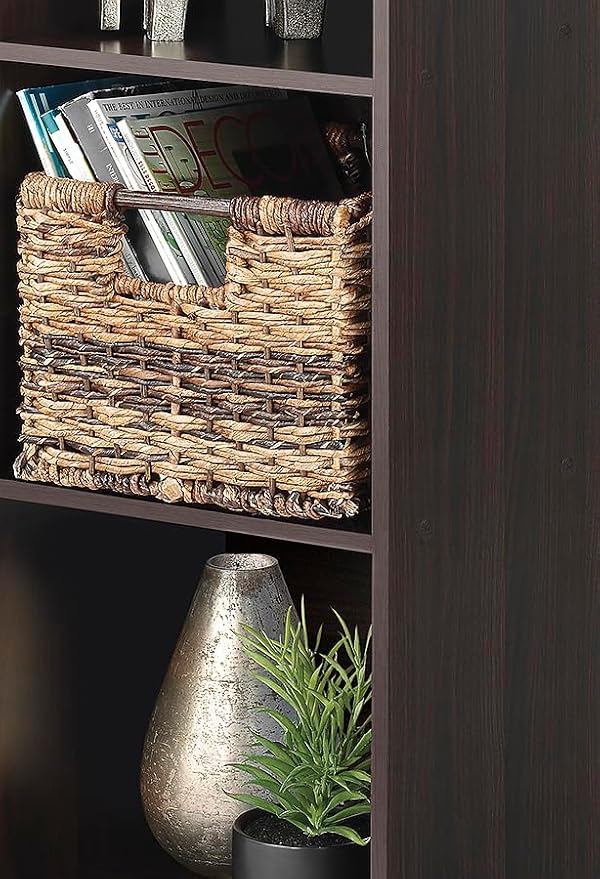 Whitmor 3 Cube Storage Organizer, 3 Tier Stackable MDF Wood Bookcase, Open Storage Display Bookshelf, Storage Cabinet for Living Room, Bedroom, Home, Office, 12.2" L x 11.7" W x 35.6" H, Espresso