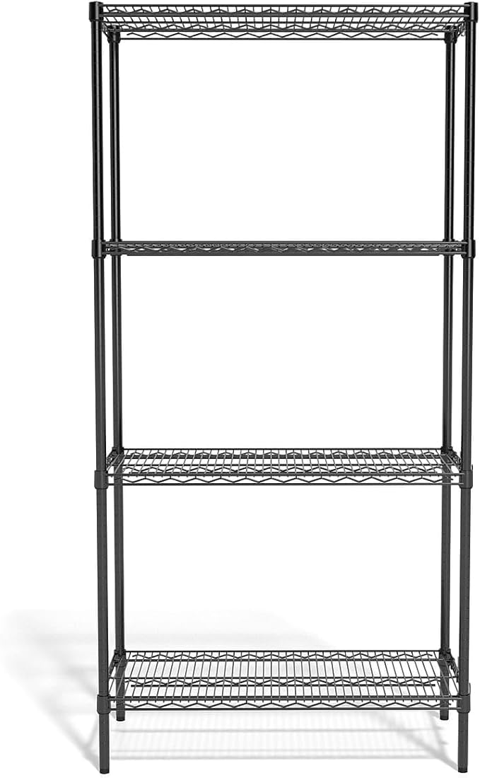 COASTWIDE Professional 4-Shelf Wire Unit, 36-inch W, Black, 2/Pack (CW25470-CCVS)