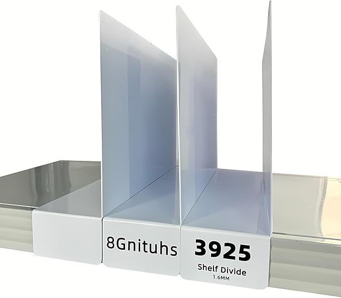 20 PCS 15" * 9.8" 1.6MM Shelf Dividers for Closet Organization Metal Closet Shelf Divider Set Wire Shelf Divider Closet Shelf Organizer Towel Shelf Divider for Wooden or Vertical