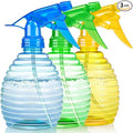 Spray Bottles - 3 Pack, 16 oz - Mist/Stream, Bright Colors, Sturdy, Leak Proof, BPA Free, For Cleaning, Plants, Pet, Vinegar, BBQ, Hair, Cooking - Perfect Size, Easy to Use. With Labels, Funnel