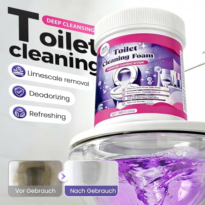 2026 New Toilet Bowl Cleaner, Toilet Cleaning Foam, Power Foaming Toilets Clean, Clean Foam Cleaner, Touch Free Foaming Powder – Bathroom Cleaning Powder (1PCS)