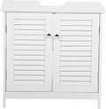 Tbest Modern MDF Under Sink Bathroom Cabinet with 2 Doors, Freestanding Sink Storage Solution, Maximizes Space for Towel and Toiletries Organization