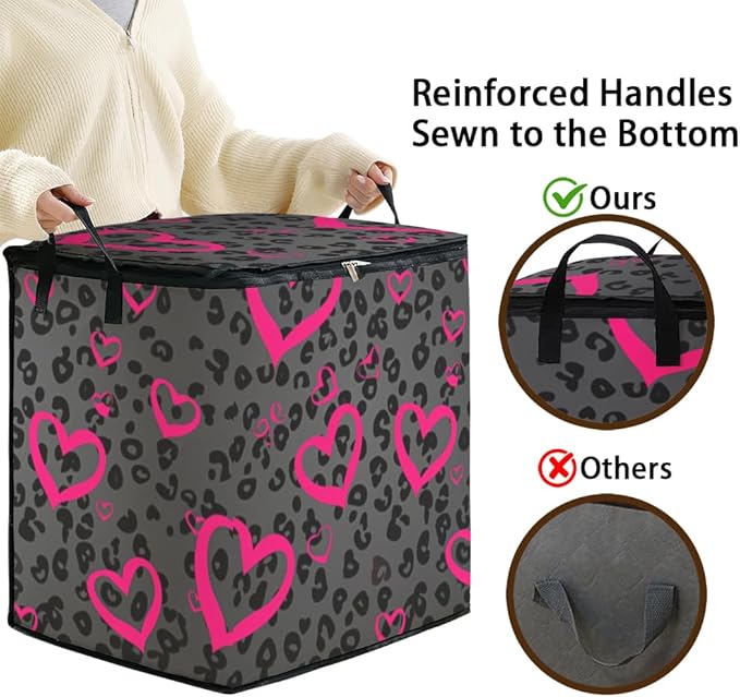 2pcs closet organizers and storage under bed,clothing blanket sweater sheet bedding comforter duvet quilt pillow toy storage bags with lids,dorm room essentials for containers 95L