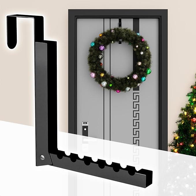 ZMBESUP Over The Door Hanger Folding Clothes Drying Rack, Folding Hanging Coat Rack for Indoor Laundry Room Compact Small Space Foldable Portable Clothing Hanger Hook Collapsible- 1 Pack（Black）