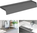 Sink Edge Protector with Suction Cup, 24" x 4", Silicone Sink Splash Guard for Kitchen & Bathroom, Protect Countertop from Scratches, Stains, for Stainless Steel Granite Quartz