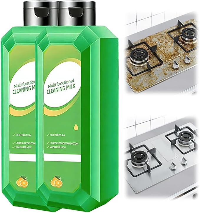 Kafia Powerful Multifunctional Cleaner,Multifunctional cleansing milk,Cleaning Milk House Cleaner,Multi-Scene Household Strong Decontamination Cleaning Milk (2 PCS)