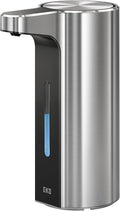 EKO Aroma Pro 13.5 fl oz Touchless Automatic Liquid Soap Dispenser, Rechargeable Hand & Dish Soap Dispenser for Bathroom and Kitchen, Waterproof, Adjustable Volume Control (Stainless Steel)