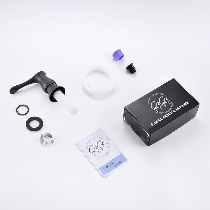 GAGALIFE Kitchen Sink Soap Dispenser Matte Black, Under Sink Soap Dispenser with 40" Silicone Extension Tube Kit,Say Goodbye to Frequent Refills
