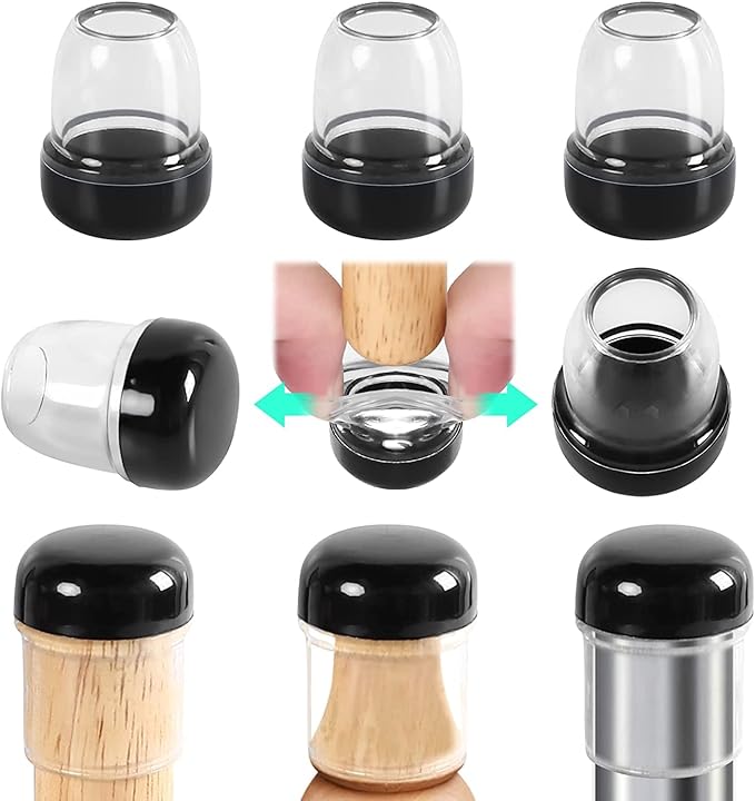 Ezprotekt Chair Sliders for Carpet, 24 Pcs Round Chair Glides for Carpet, Carpet Furniture Sliders Pads, Stool Leg Protectors Caps, Carpet Furniture Glides Quickly Clear (S Fit: 0.55" - 0.75")
