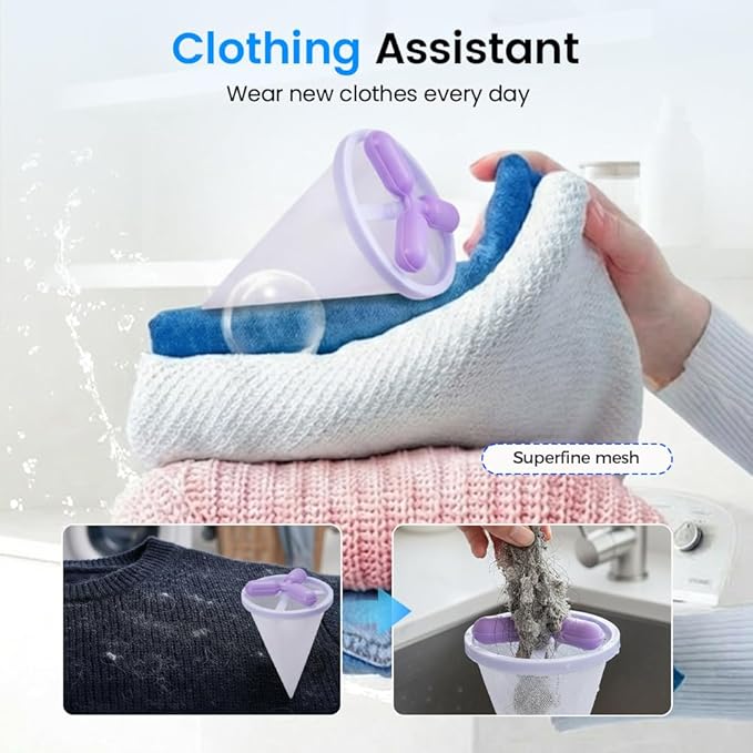 Lint Catcher for Washing Machine, Durable Pet Hair Remover for Laundry, Reusable Floating Hair Filtering Mesh Removal, Dog Hair Catcher for Laundry Washing Machine (6PCS)
