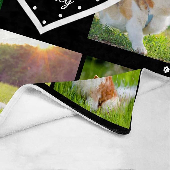 D-Story Dog Memorial Blanket Personalized with Photo - Loss of Dog Memorial Gifts Customized for Men, Women - Custom Pet Loss Sympathy Remembrance Grieving Gift Bedding Blanket Design8