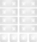 Lsnisni 12 Pack Shower Caddy Adhesive Replacement, Waterproof Shower Shelf Adhesive Strips, Strong Adhesive Flat Hooks for Bathroom Storage Shelves and Kitchen Racks No Drilling, Clear