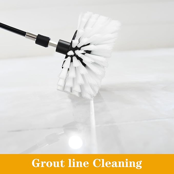 4pcs Drill Brush Attachment Kit, 2025 New Grout Drill Brush Set, All Purpose Power Scrubber Cleaning Kit for Bathtubs, Tile Grout Lines, Bathroom, Showers, Tile, Tile Seams