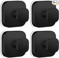 BKV Suction Cup Hooks for Shower,Heavy Duty Shower Hooks for Bathroom Wall,Glass Windows,Smooth Doors to Hang Towels,Robes,Coat,Reusable Suction Cup Wreath Hanger for Christmas Wreaths-Black(4 Pack)