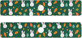 Kitchen Sink Splash Guard 2 PCS 30 Inch Sink Faucet Mat Splash Guard for Bathroom Countertop Water Absorbent Foldable Cuttable Soft Washable Deep Green Easter Rabbit Eggs Carrots