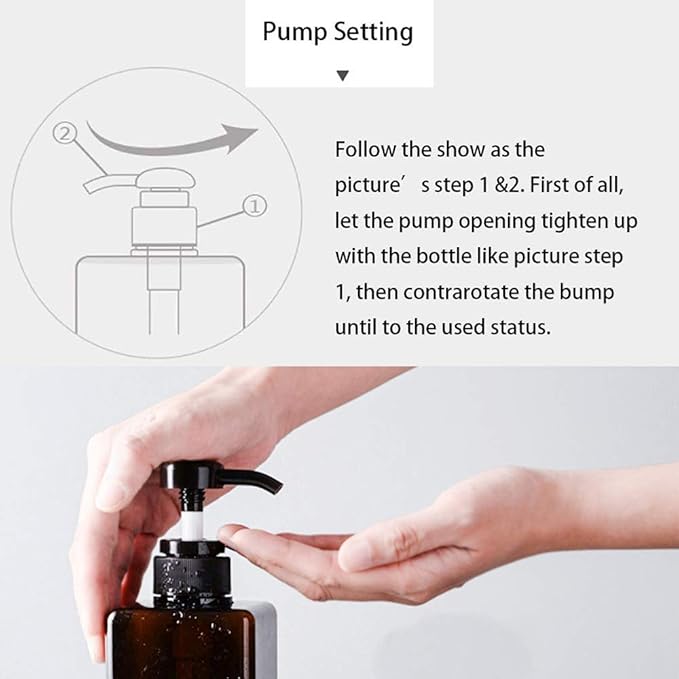 Pump Bottle, Refillable Plastic Empty Lotion Soap Dispenser Liquid Container for Bathroom Shampoo and Body Wash, 22oz/650ml White 2 Pack