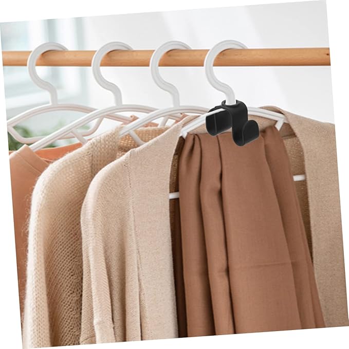 Luxshiny 40pcs Space Saving Hanger Connector Hooks for Closet Organization Double-Sided Design for Vertical Clothing Storage Strong Load-Bearing Capacity for Maximizing Wardrobe Space