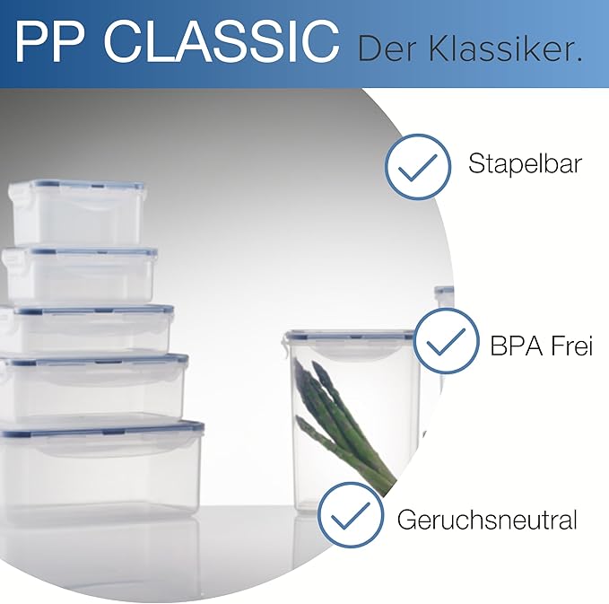 Lock & Lock HPL836 Easy Essentials Storage Food Storage Container / Food Storage Bin - 186 Ounce, Clear