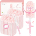 30 Count Pink Duster Refills Compatible with Swiffer Handle, 360° Multi-Surface Duster Refills with 1 Handle, 5X Microfibers Disposable Dusters for Valentines Home, Office Cleaning