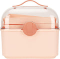 LOCADENCE 3 Layer Craft Organizer Storage Box, Transparent Sealed Dividing Storage Box, Portable Sewing Tackle Case Organizer with Handle for Home Office