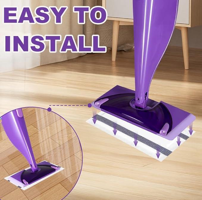 Mop Pads Refill Compatible with Swiffer Wet Jet Spray Mops, Disposable Wet Jet Mopping Pads for Multi-Surface Floor Cleaning, Multi-Layer Thickening and Super Absorbent, 20 Count
