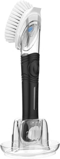 MR.SIGA Soap Dispensing Dish Brush Storage Set, Kitchen Brush with Holder for Pot Pan Sink Cleaning