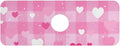 Kitchen Sink Splash Guard 1 PC 14.7 Inch Sink Faucet Mat Splash Guard for Bathroom Countertop Water Absorbent Foldable Cuttable Soft Washable Plaid Checkered Pink White Hearts Dots