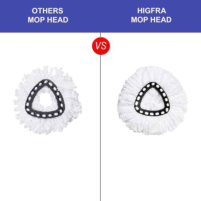 Spin Mop Replacement Head 3 Pack Mop Refill Compatible with Ocedar Triangle Swivel Mops Microfiber Swivel Mop Refill,Deep Clean,Machine Washable and Easy to Replace