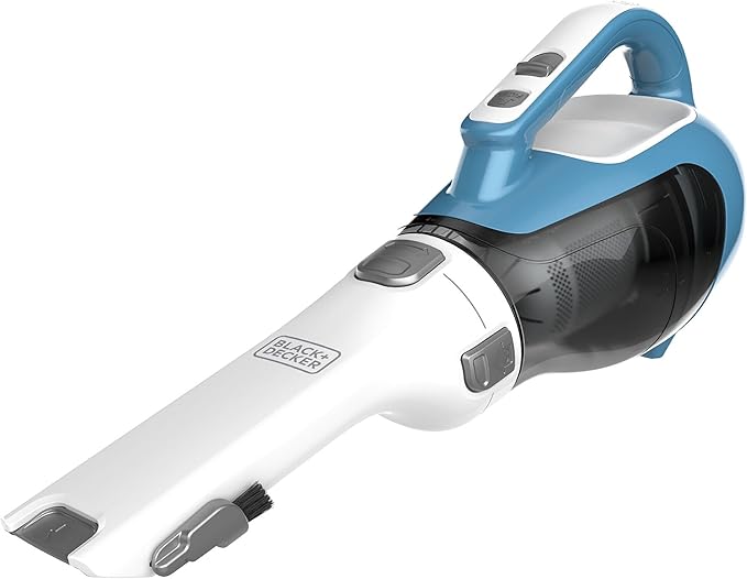 BLACK+DECKER dustbuster AdvancedClean Handheld Vacuum Cordless, Compact Home and Car Vacuum with Crevice Tool ,Rotating Nozzle and Charging Station, Large Dust Bowl (CHV1410L)