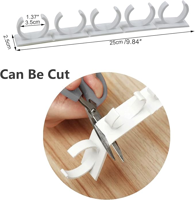 4 Pack 20-Clips Spice Gripper Clip Wall Mounted Kitchen Spice Jar Rack,Organizer Rack,Seasoning Jar Storage Holder,Bottles Clip,Cupboard Spice Rack Cabinet Door with Adhesive Tape