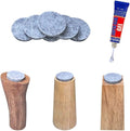 No Lost Pads! Felt Chair Leg Glides for Hard Floors – Easy Glide, Scratch Protection, Chair Feet, Not Adhesive Backing | 50mm (2") Round, 40 Pcs