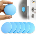 2" Wall Door Handle Stopper, 12PCS Light Blue Self Adhesive Wall Protector Rubber Door Bumpers, Solution for Stopping Damage from Doors Knobs, Shock Absorbent and Noise Reduction