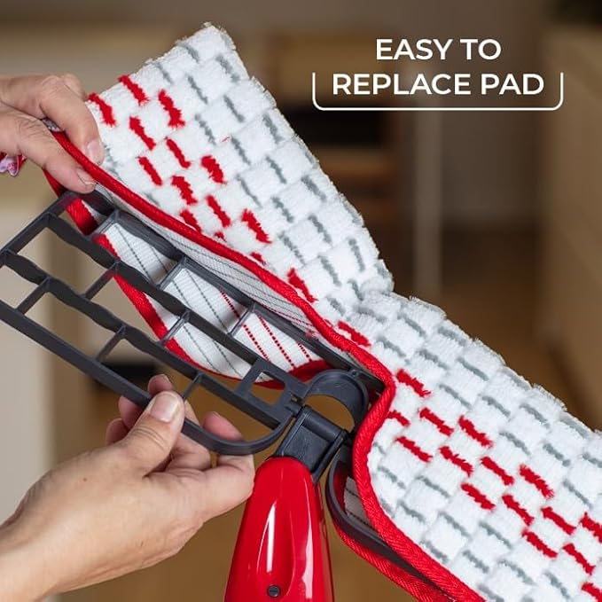 O-Cedar Genuine ProMist MAX Spray Mop Head Replacement (Pack of 4) | Machine Washable | Reusable | Microfiber Refill | Removes 99% of Bacteria